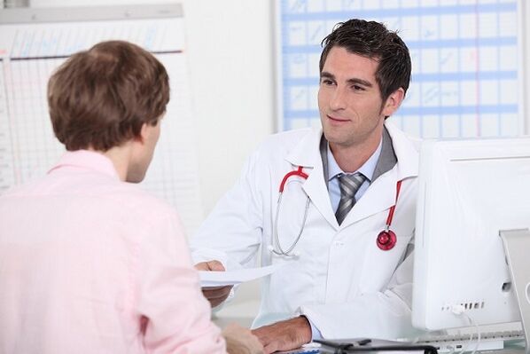 Appointment by a urologist for treatment for prostatitis